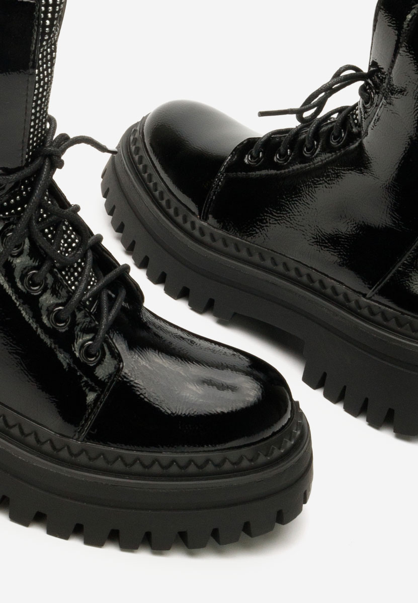 Bottines à lacets femme noirs Siennara