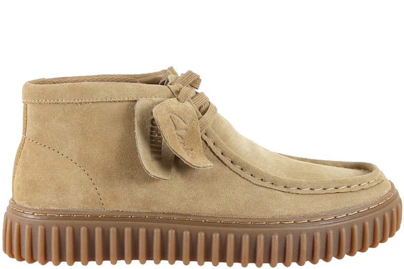 CLARKS TORHILL HI STØVLE I SANDFARVET RUSKIND
