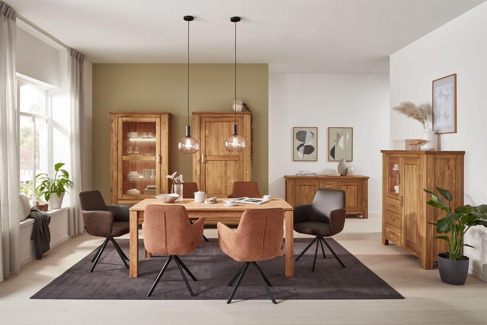Sideboard LOFT 165 x 85 cm Eiche braun