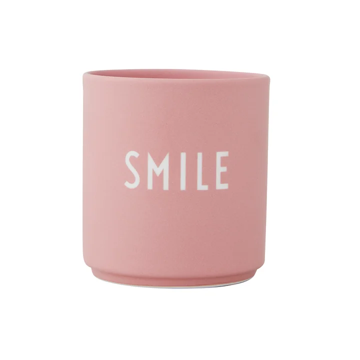 Design Letters - AJ Favourite Porzellan Becher, Smile / old rose