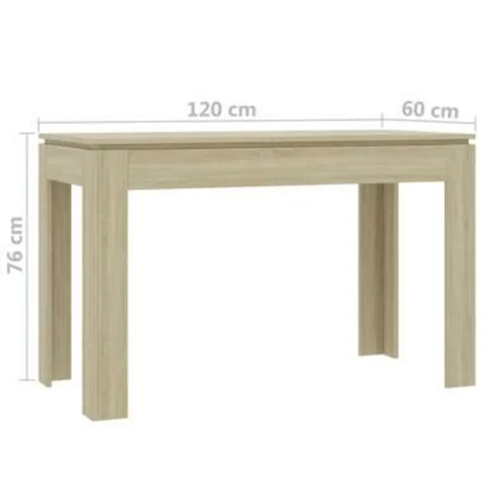 vidaXL - Eettafel - Bruin - Bewerkt hout