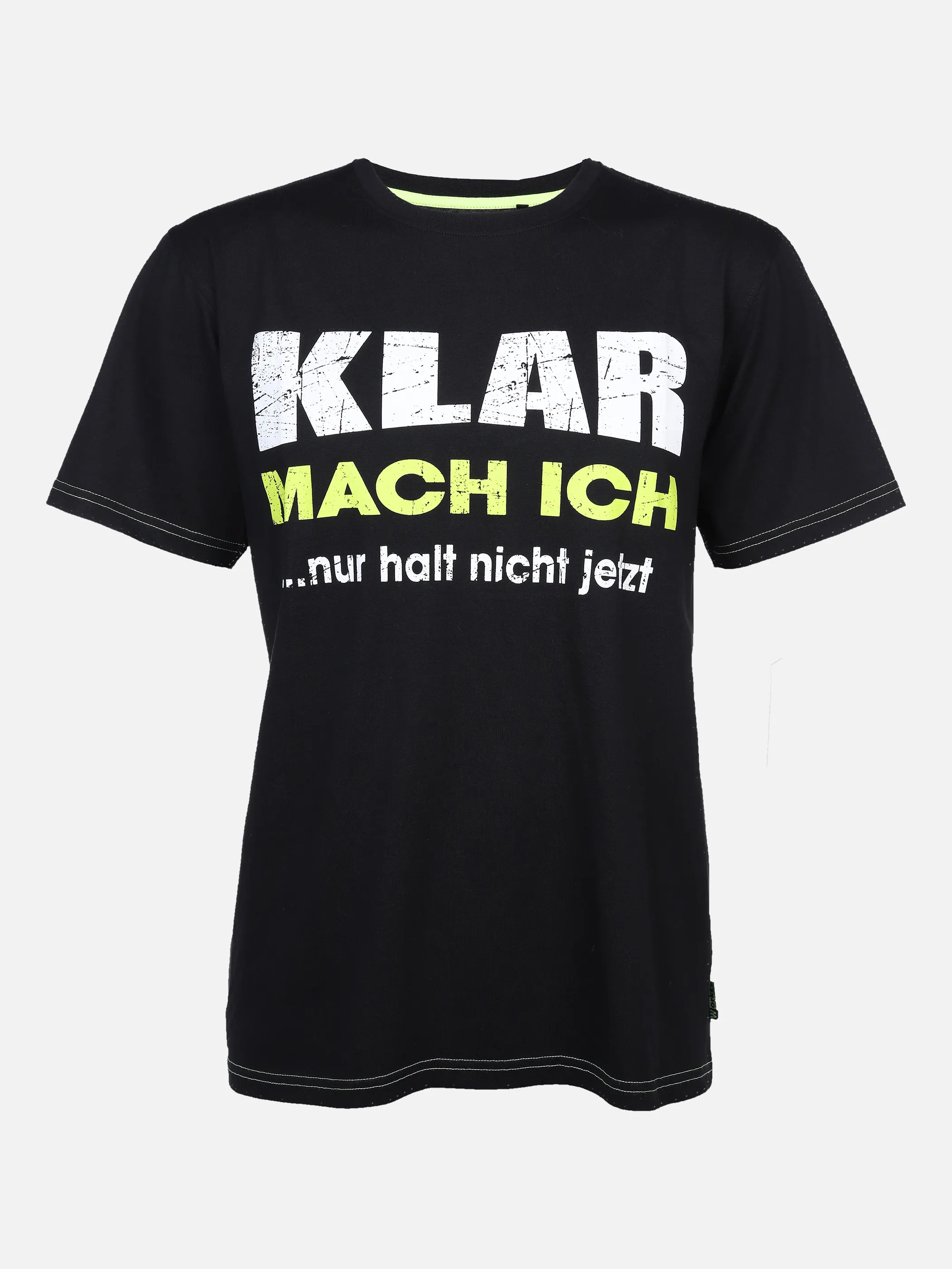 Herren Arbeitsshirt mit Frontspruch