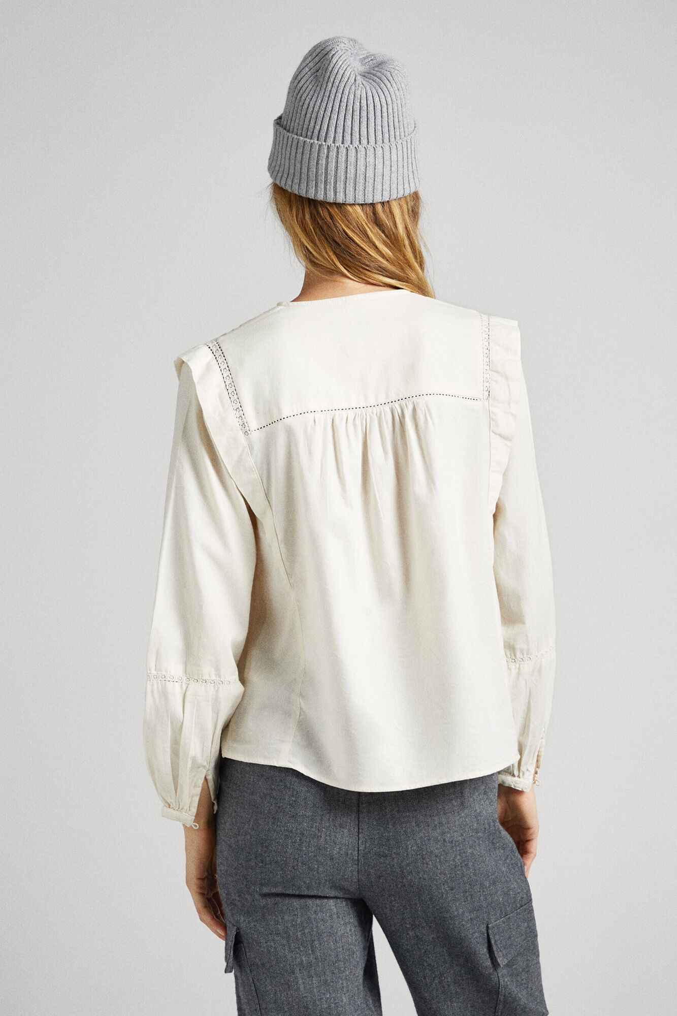 Blusa de sarja de algodão