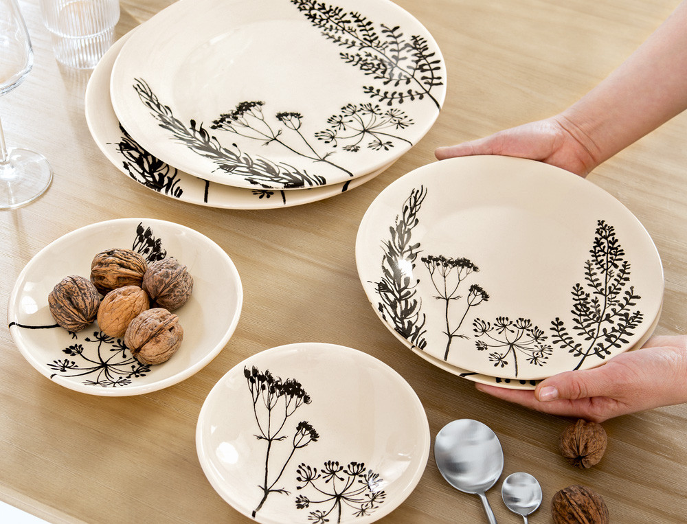 Lot de 2 assiettes à dessert-Nature gourmande