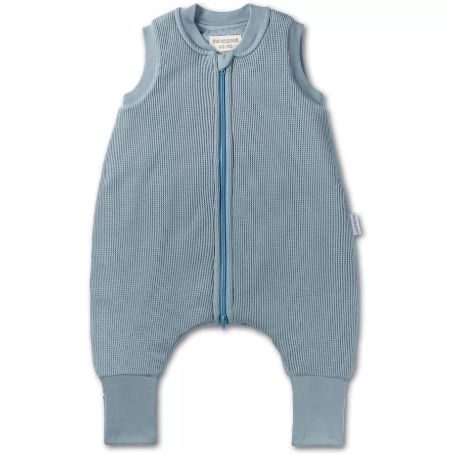 Hofbrucker Baby Winter Schlafsack mit Füßen Matti Taubenblau
