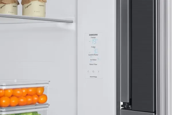 Samsung RH6ACG892DS9 - Køleskab/fryser - side-by-side - Wi-Fi - bredde: 91.2 cm - dybde: 71.6 cm - højde: 178 cm - 645 liter - Klasse D - rustfritstål look