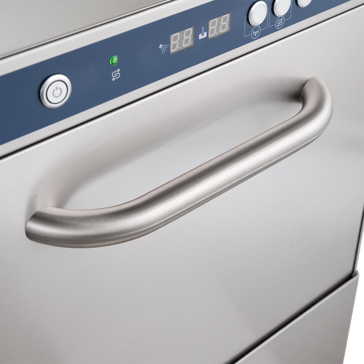 Geschirrspülmaschine PROFI-GSM54SLE | Korbmaß 50×50 cm | Gastro Geschirrspüler Edelstahl | Reiniger- & Klarspüldosierer | mit Ablaufpumpe & Enthärter | 400 V | Made in Europe