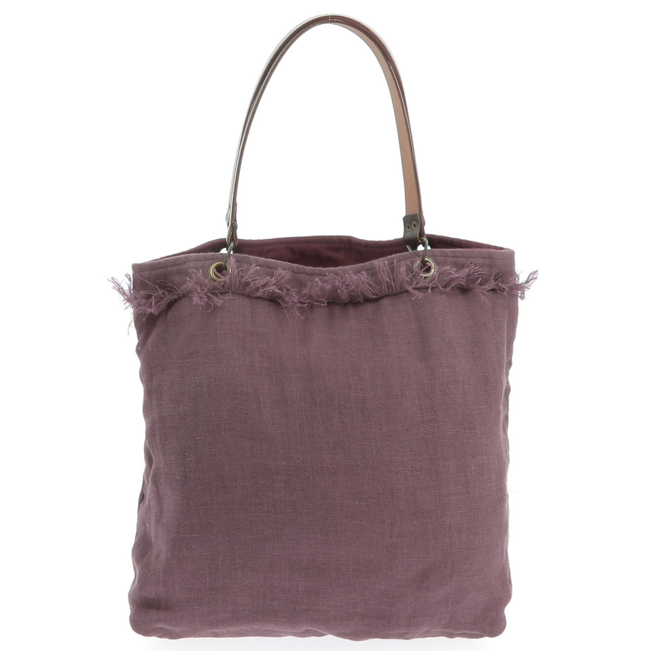 En Fil d'Indienne Sac Cabas Medium Double prune - 36x36x12 cm