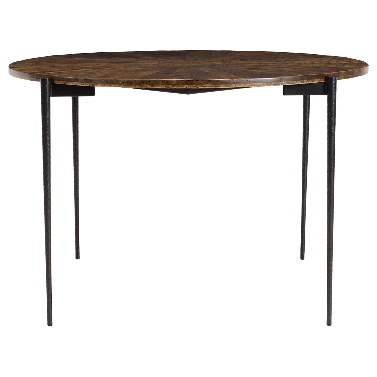 Macabane Table à manger ronde en bois recyclé Kiara bois - 120x120x78 cm
