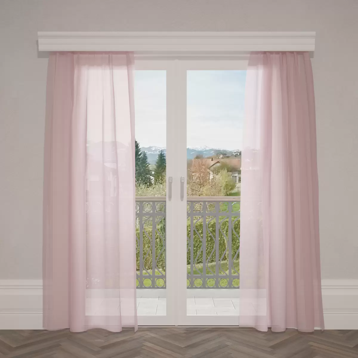 Tagvorhang Voile Violett