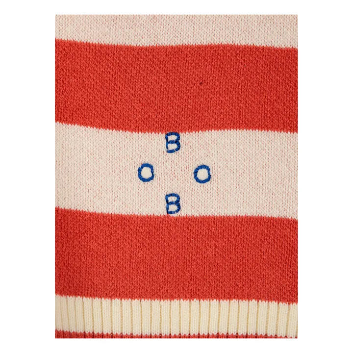 Bobo Choses Pull Manches Courtes Rayures Coton Bio - Collection Femme  | Rouge