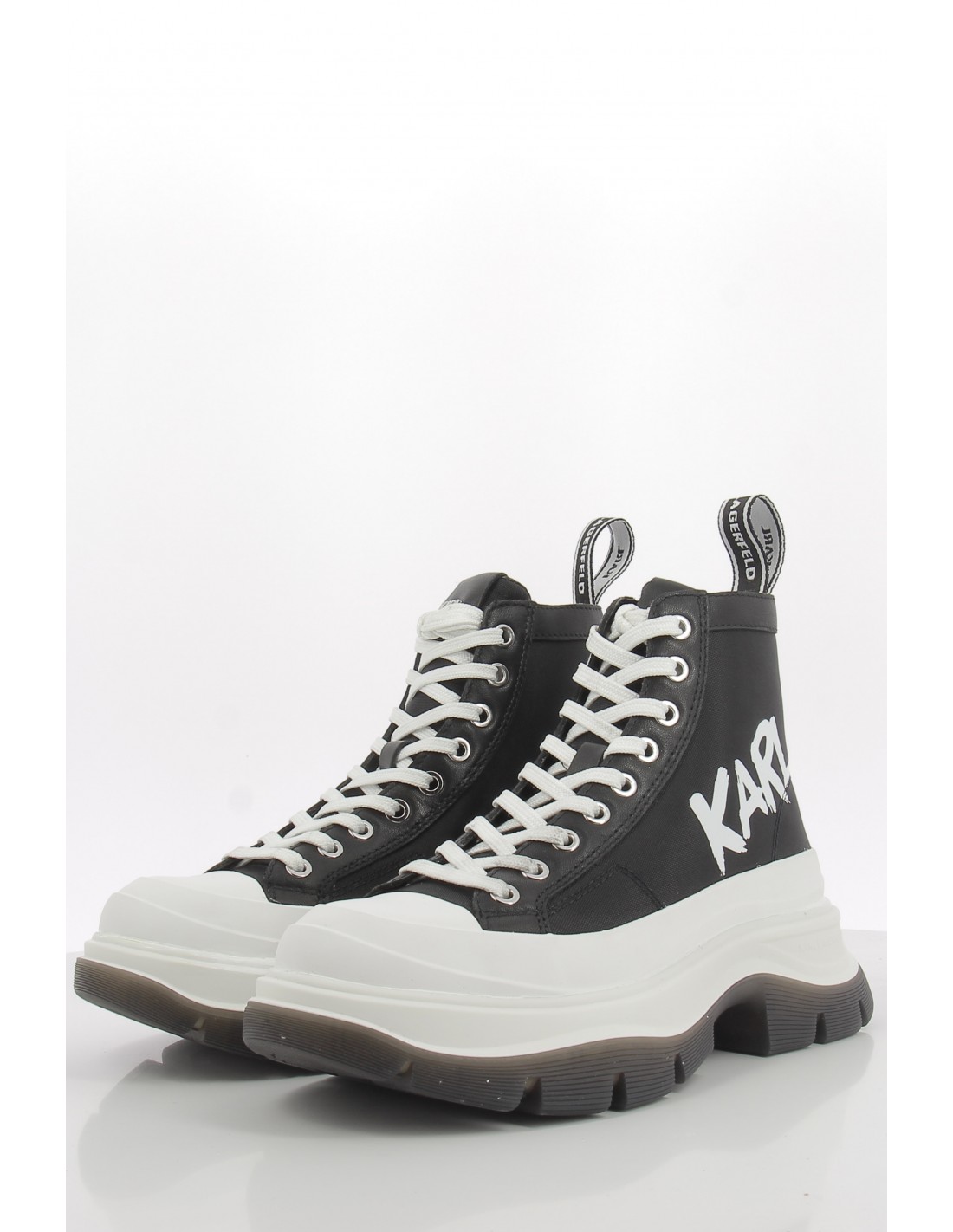 karl lagerfeld Baskets Compensées Montante Femme Luna Karl Graffiti Mid Noir