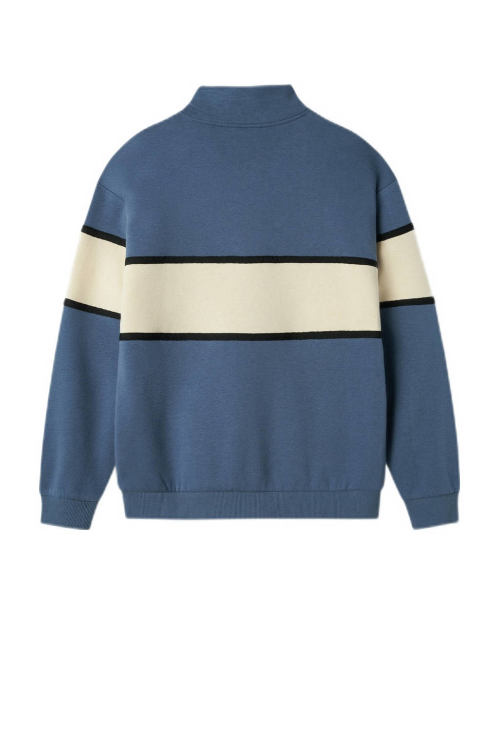 NAME IT sweater NKMOBORDE blauw/ecru