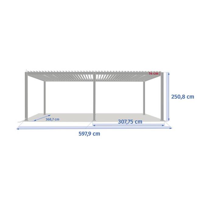 Pergola bioclimatique électrique EVORA Blanc