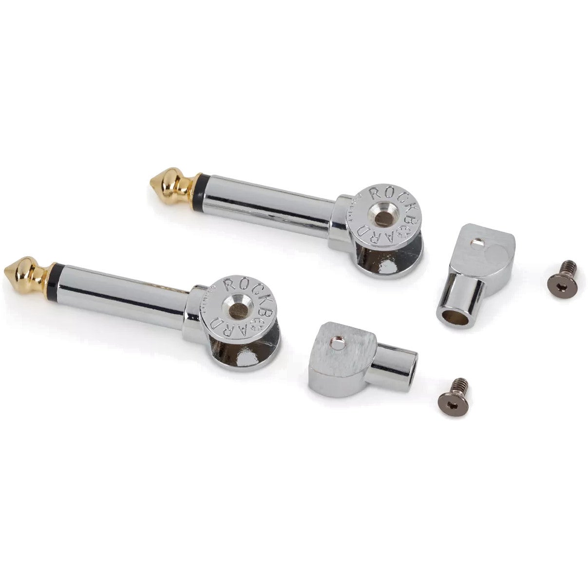RockBoard PatchWorks Solderless Plugs 6.3 mm jack-connectoren chrome (set van 2)