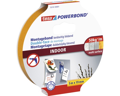 tesa Powerbond montagetape binnen 5m x 19mm