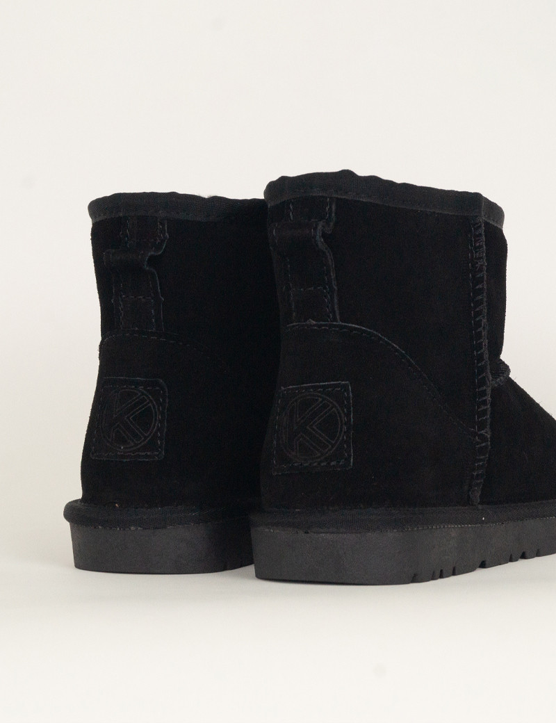 KELARA BOTTINES EFFET DAIM NOIRES