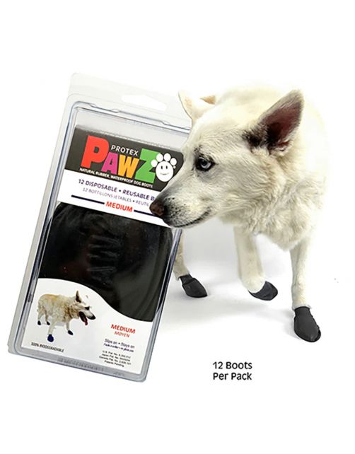 Pawz Rubber Dog Boots Zwart - Hondenschoen