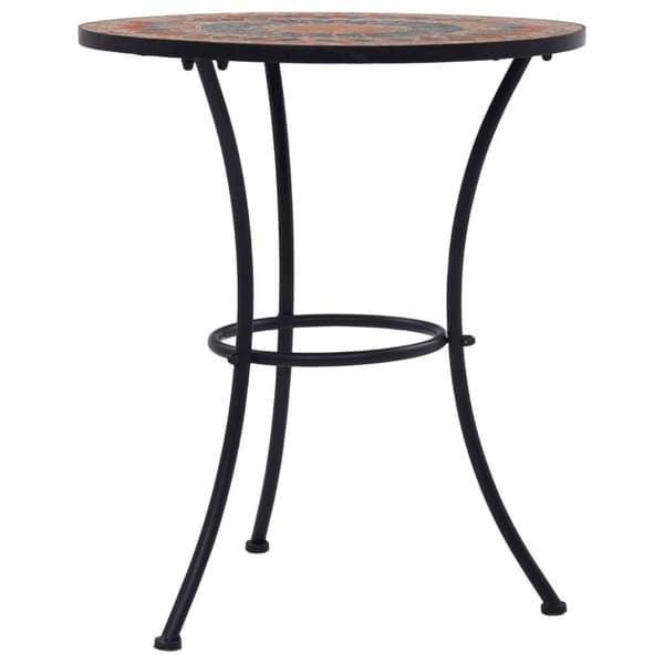 vidaXL Mosaikkbistrobord oransje/grå 60 cm keramikk