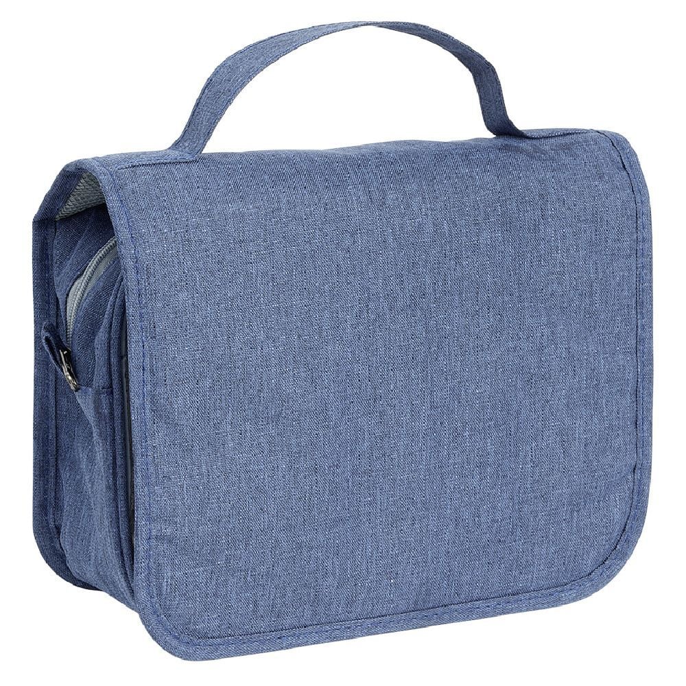 Trousse de toilette à suspendre bleu denim L.22xl.18,5xH.9cm