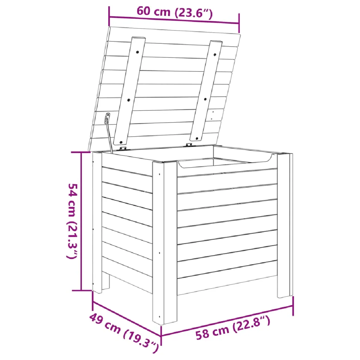 VidaXL Boîte de rangement RANA - Blanc