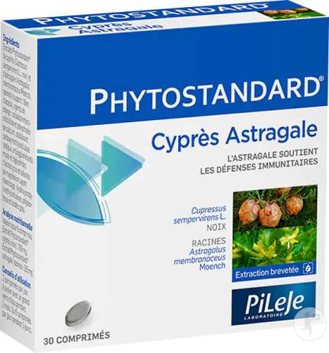 PiLeJe Phytostandard Cyprès Astragale Défenses Immunitaires 30 Comprimés
