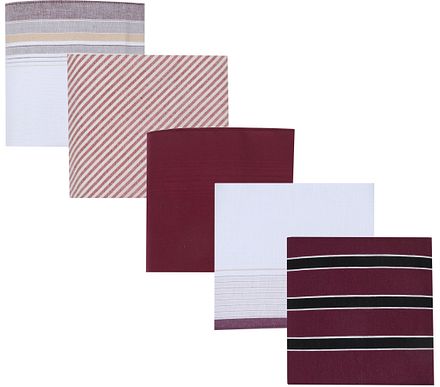 Suitable Zakdoeken 5-Pack Dessin Bordeaux HANK -BORDEAUX-STBL-33 kopen