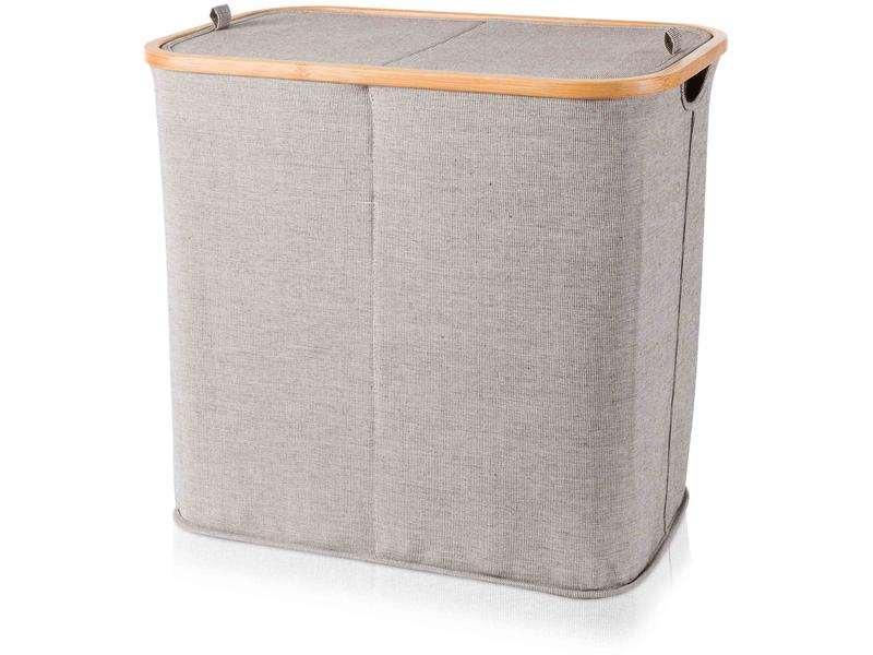Möve Wäschekorb  Bamboo 89 l, Grau Wäschesammler