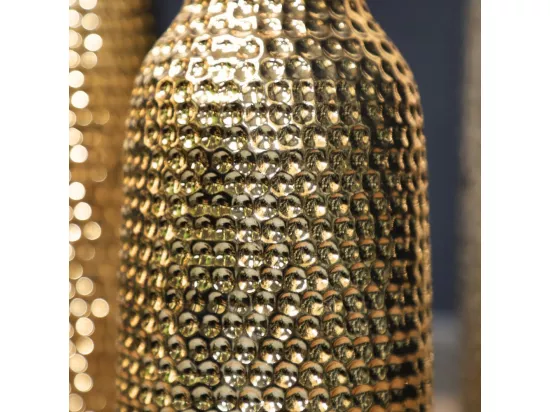 Vase en céramique doré 11 x 30.5 cm