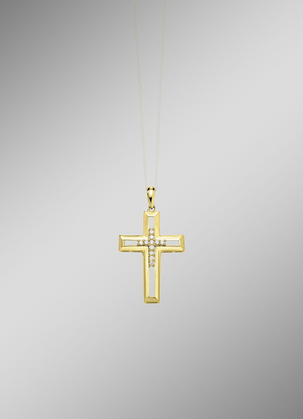 Durchbrochener Kreuz-Anhänger mit Brillanten