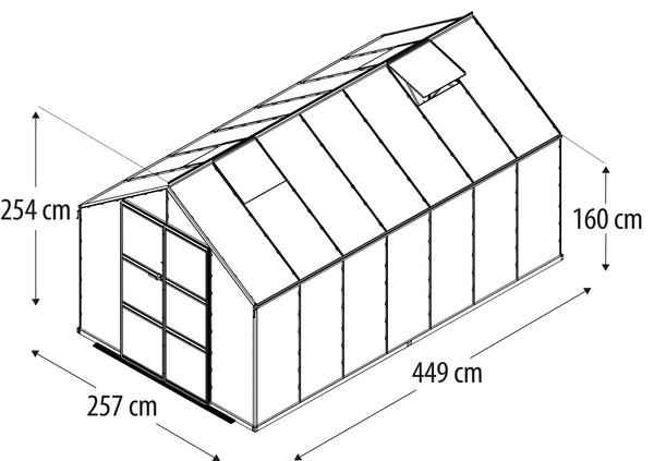 Vitavia Gewächshaus Orbit 11500, ESG/HKP,