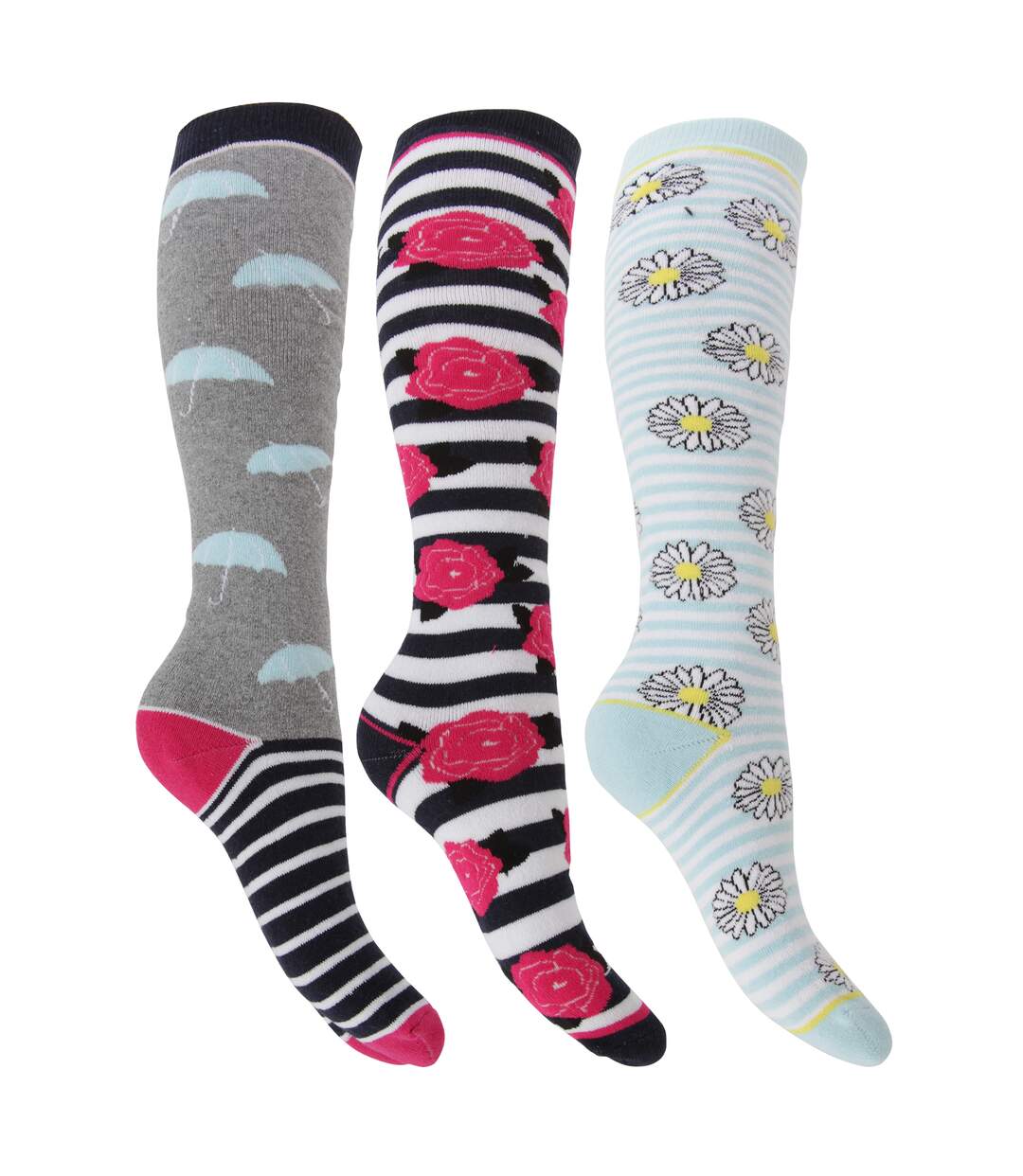 Chaussettes thermiques - Femme (Rose/blanc/gris) - UTW505