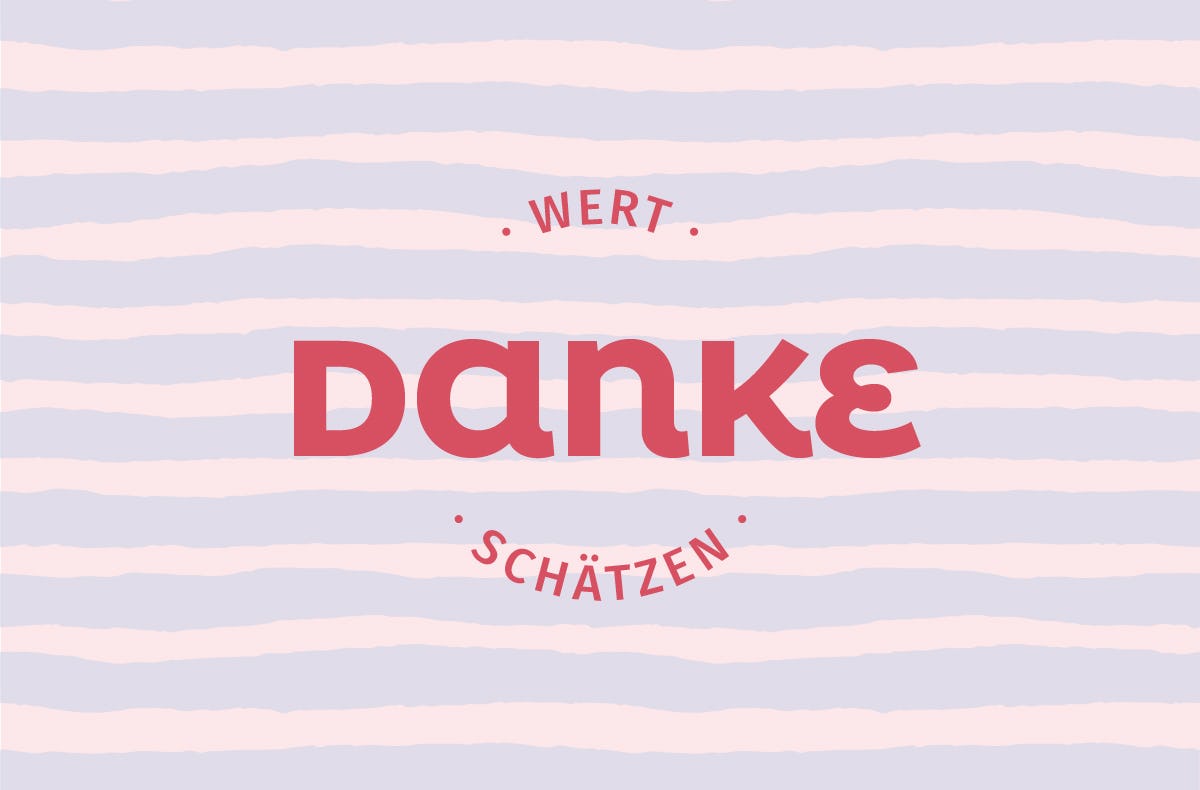 Flexibles Geschenk Danke