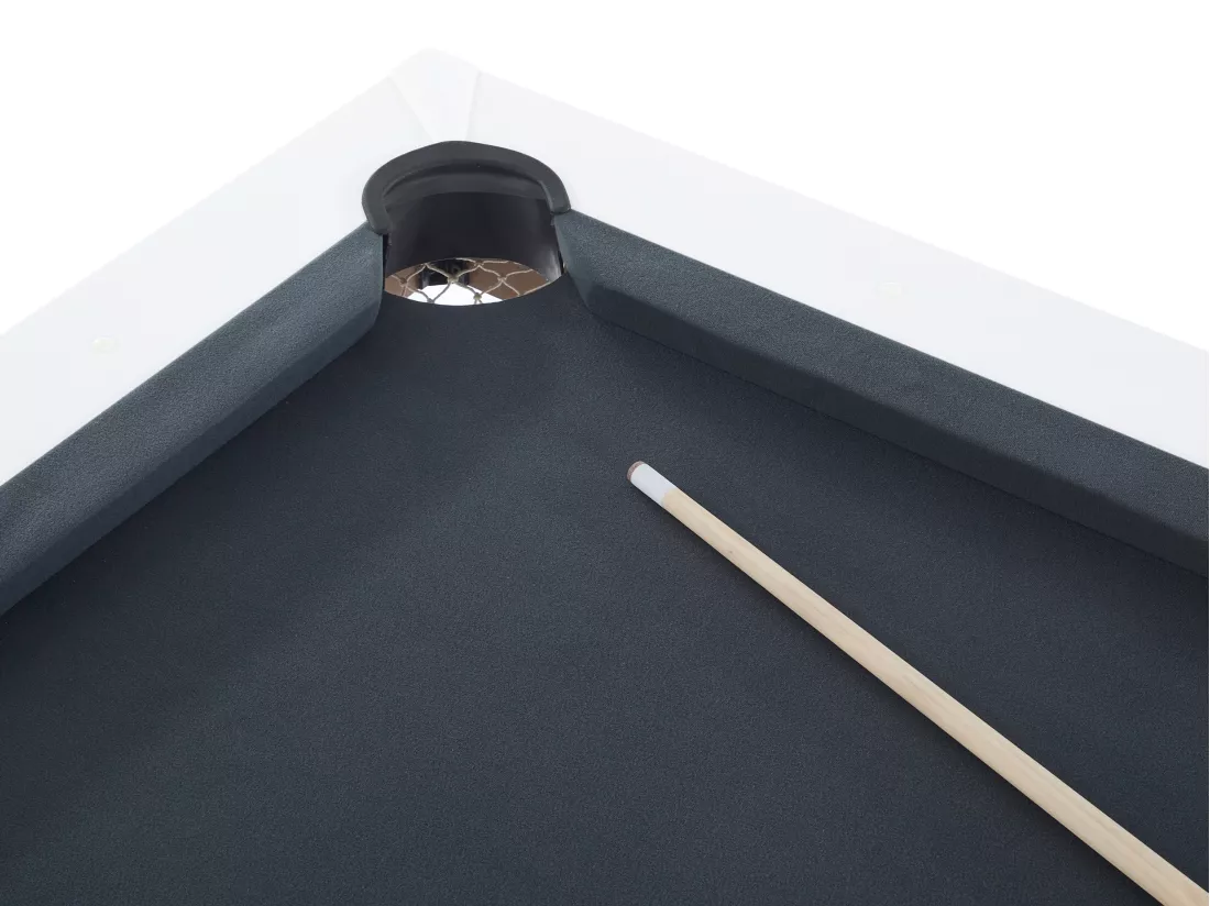 Table transformable - Billard & Ping-pong - Coloris blanc et noir - L213,4 x P111,8 x H78,5 cm - MELIAN