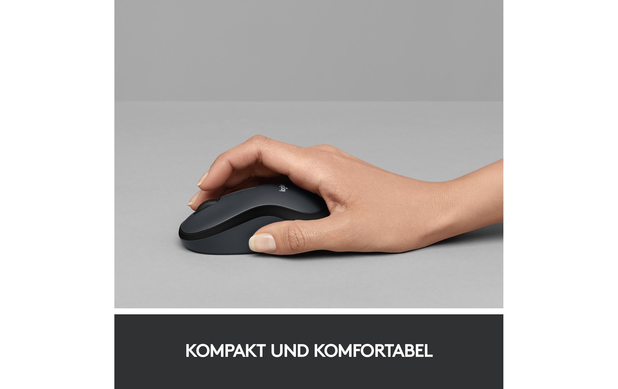 Maus M220 Silent , kabellosGeräuscharme USB-Funkmaus für Links- & Rechtshänder