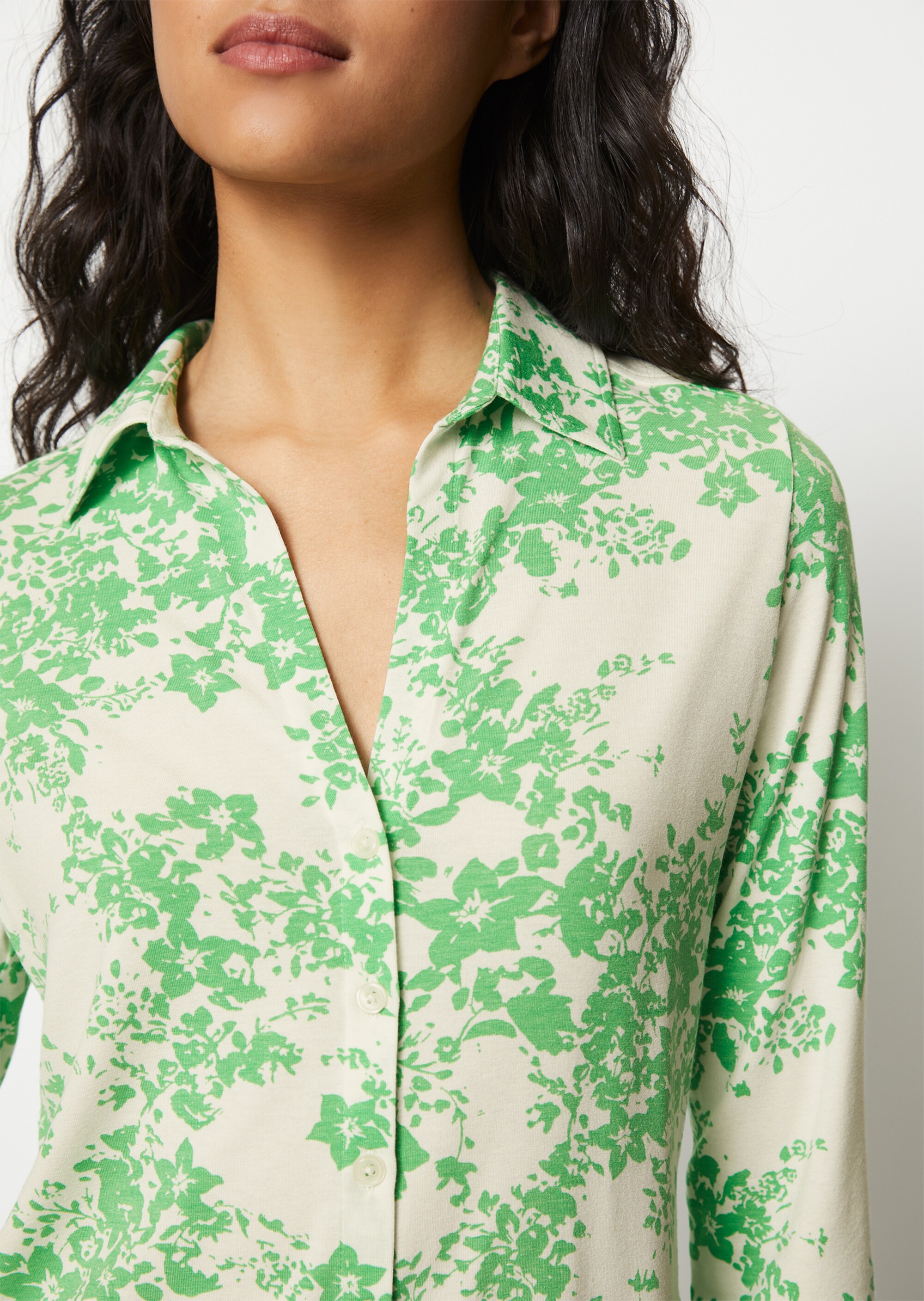 Jersey-Print-Bluse regularaus LENZING™ ECOVERO™