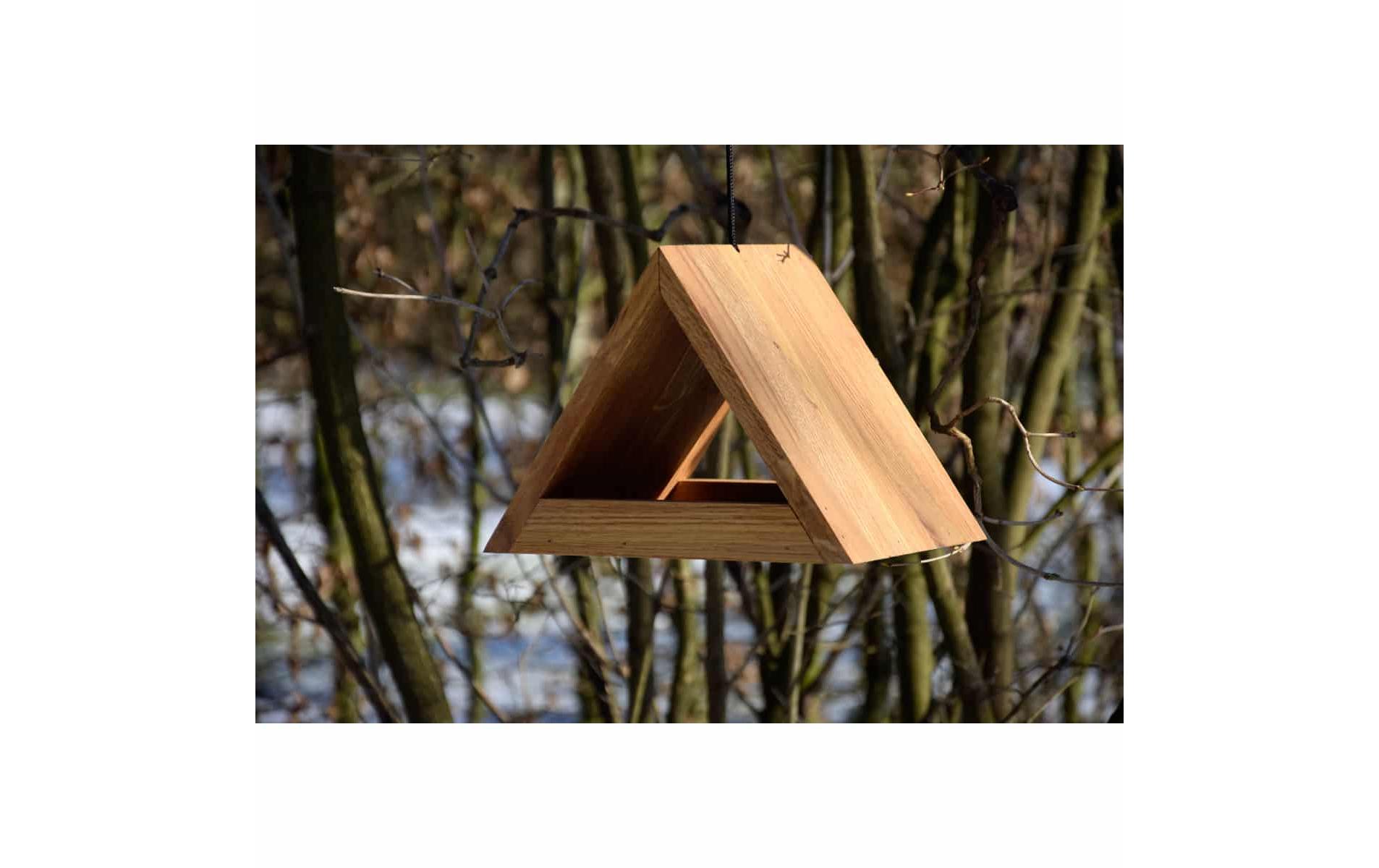 Futterspender Triangel, 26.5 x 19 x 19 cm, HolzFutterstation für Wildvögel