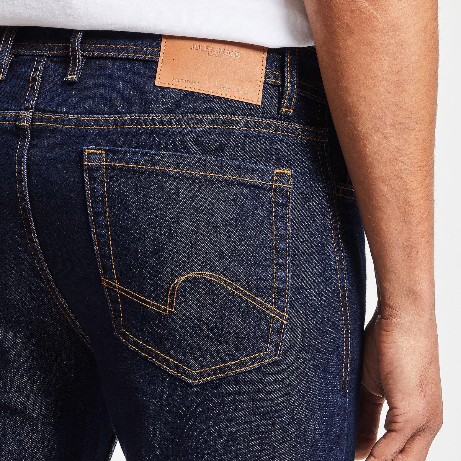 Jean slim en coton et polyester recyclés Bleu