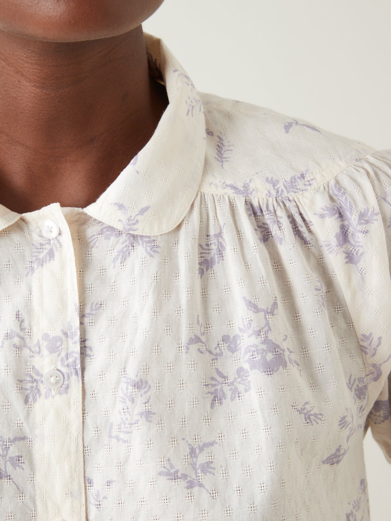 Chemise tissu façonné femme imprimé Margareth