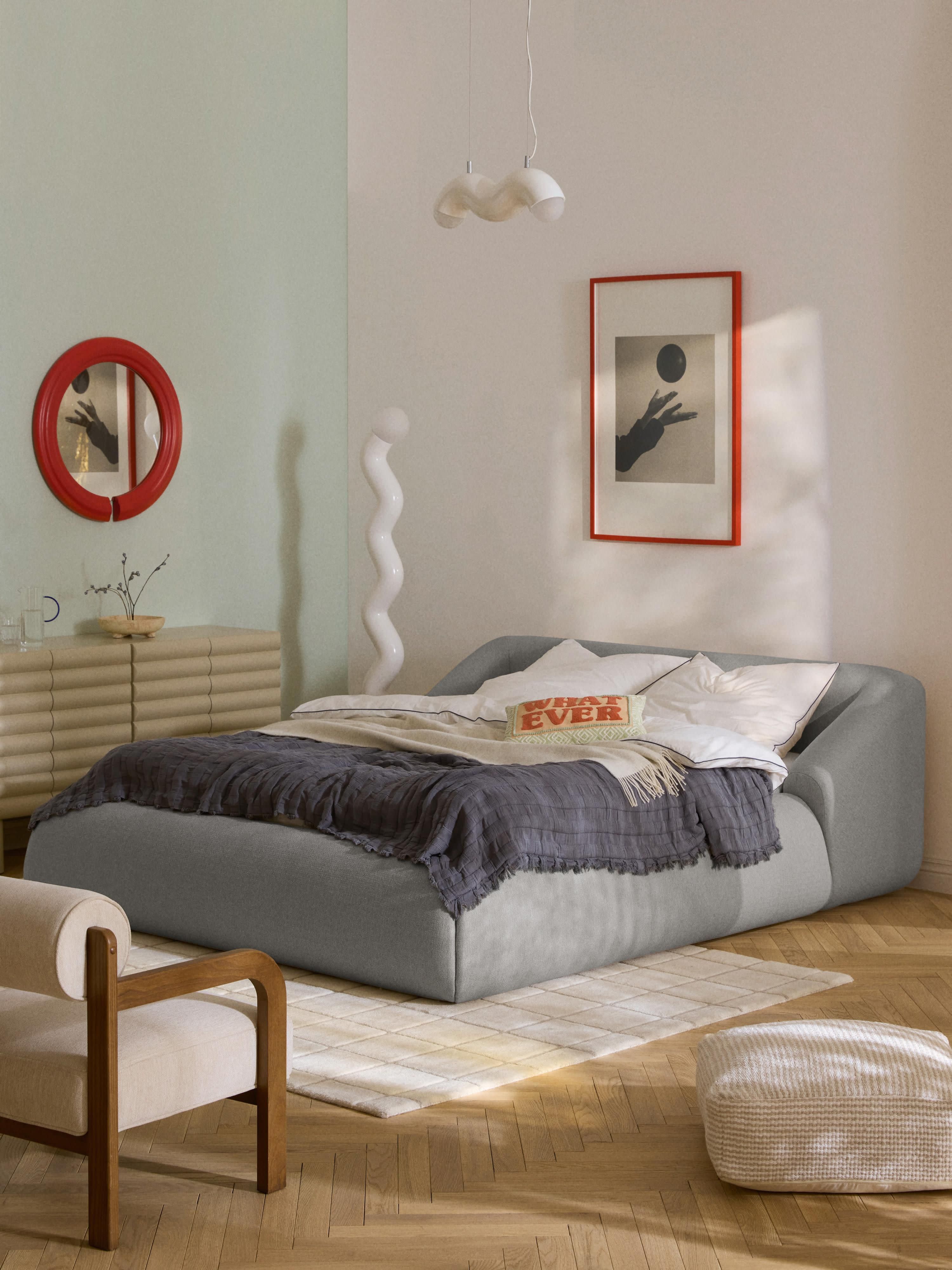 Gestoffeerd bed Sofia