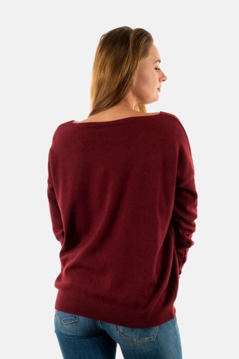 Pull leger please m4977 1380 bordeaux