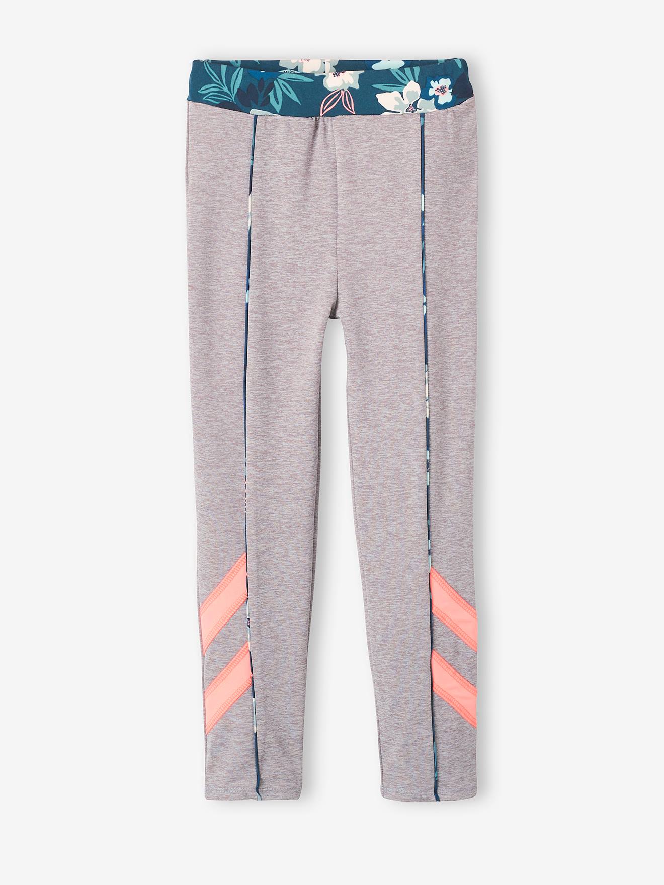 Conjunto esportivo de 3 peças para meninas, composto por top, legging e camiseta, na cor rosa claro lisa.