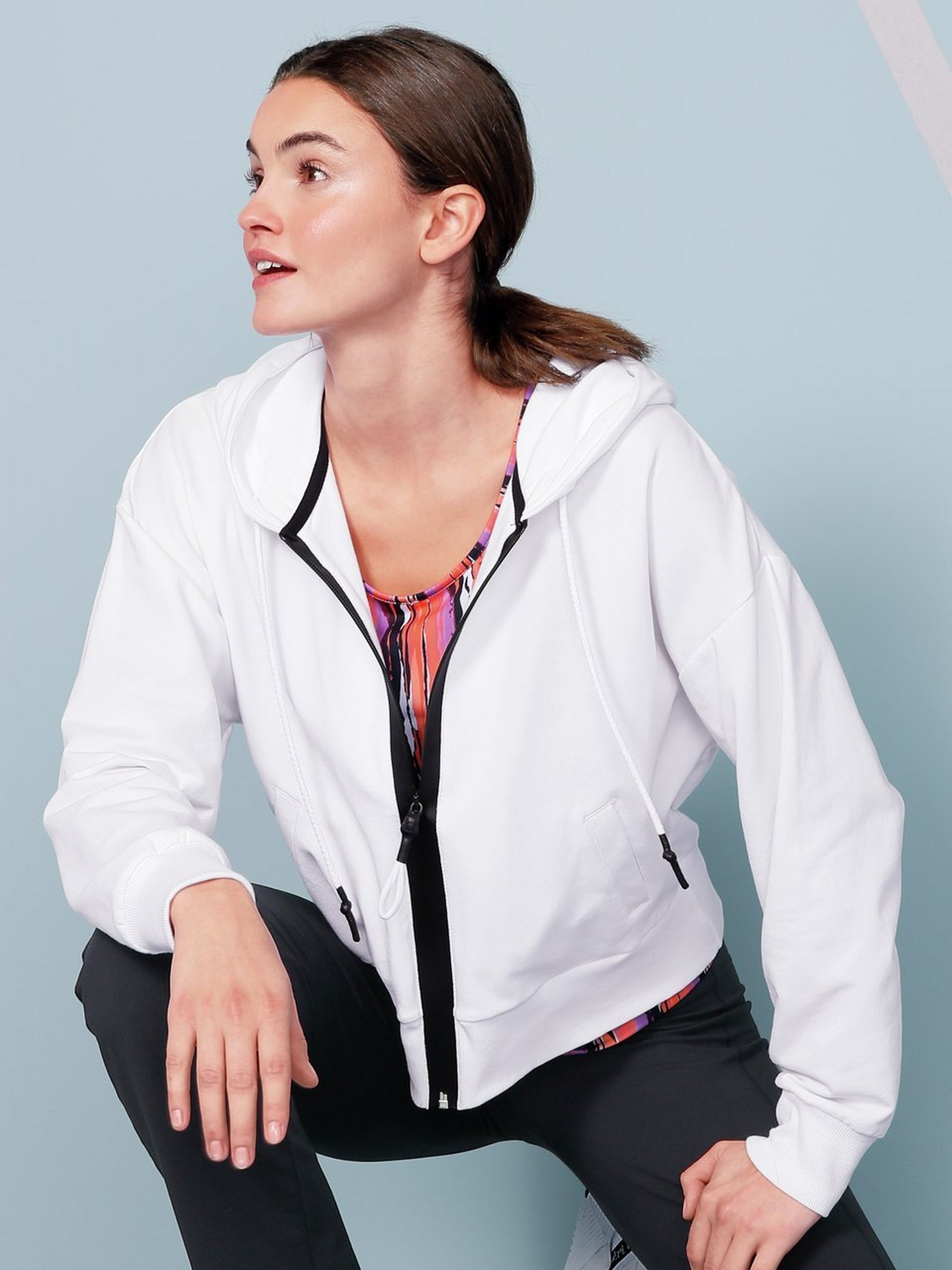 Kapuzen-Sweatjacke im Oversized-Style