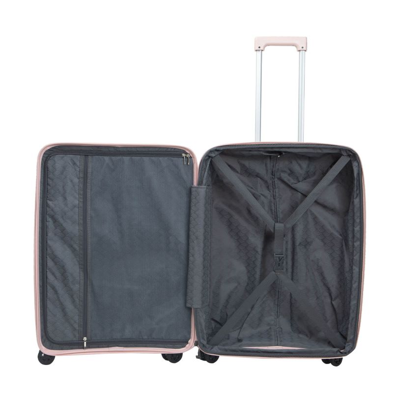 Lot de 3 valises extensibles Haree 55, 67 et 76.5 cm Macaron pink