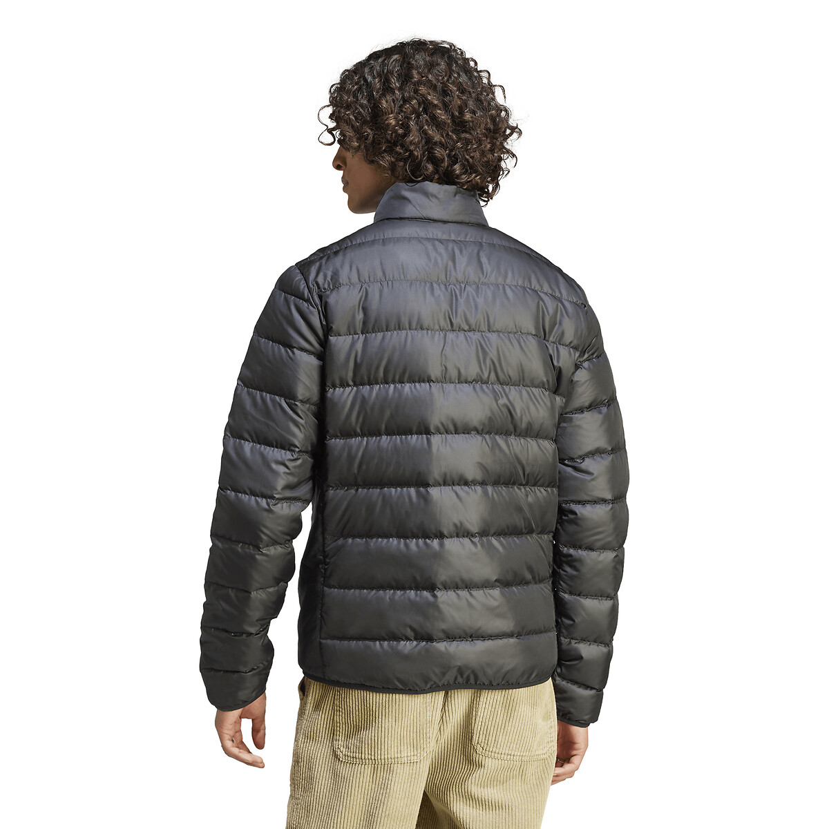 adidas Performance<br>Jaqueta de plumas leve com zíper, sem capuz Essentials