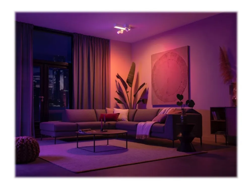Philips Hue White and Colour Ambiance Centris - Loftsspotlys - LED-lyspære x 3 - GU10 - total: 17.1 W (tilsvarende 150 W) - klasse A - 16 millioner farver - 2000-6500 K - hvid
