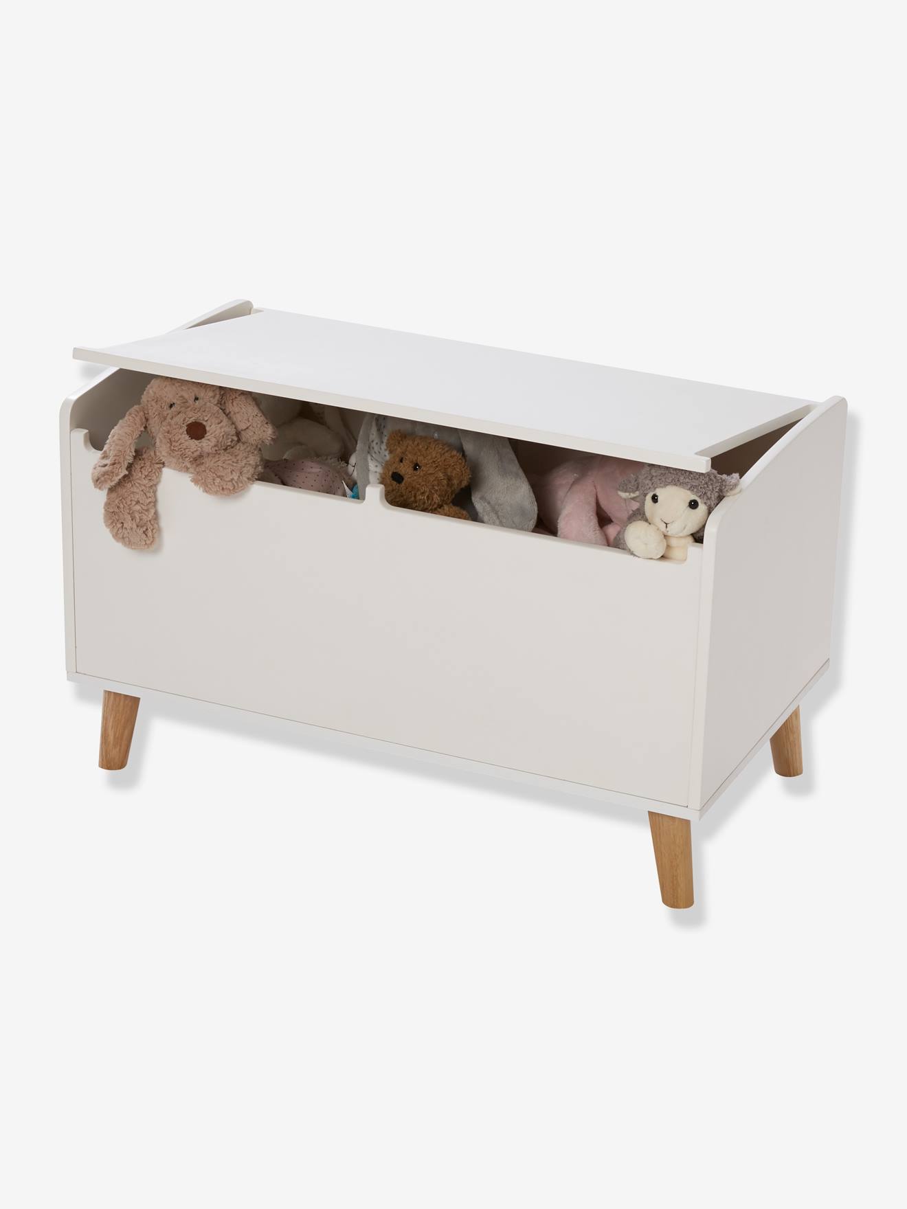 caixa de brinquedos lisa verde-escura com confete