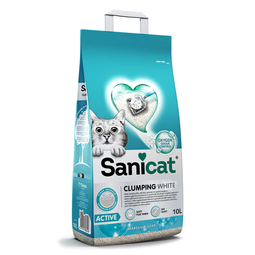 Sanicat Clumping White Active Marseille Soap10 liter