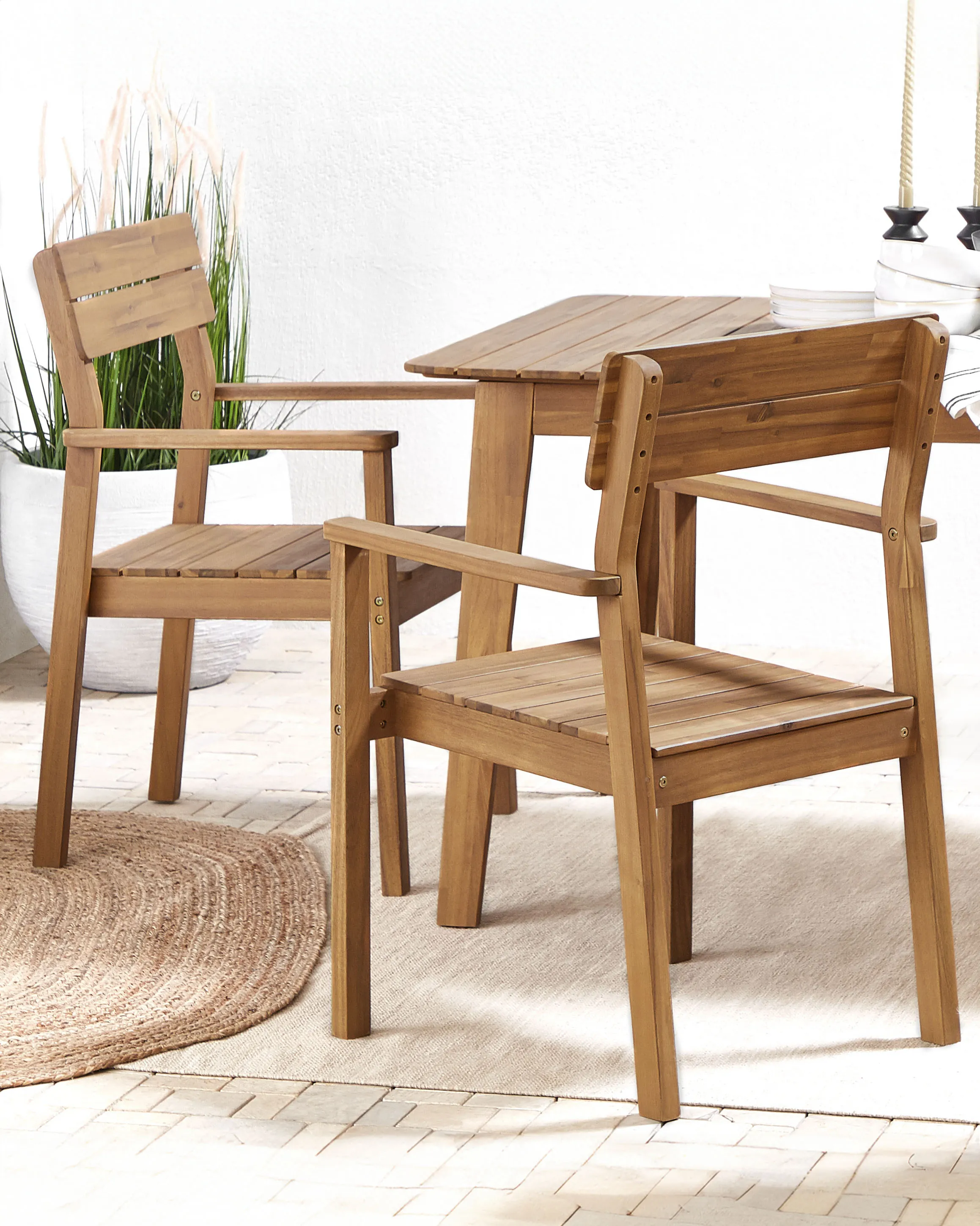 Set van 2 tuinstoelen FORNELLI Acaciahout Bruin
