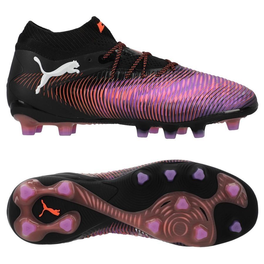 PUMA Future 8 Ultimate AG Unlimited - Noir/Blanc/Glowing Red Femme